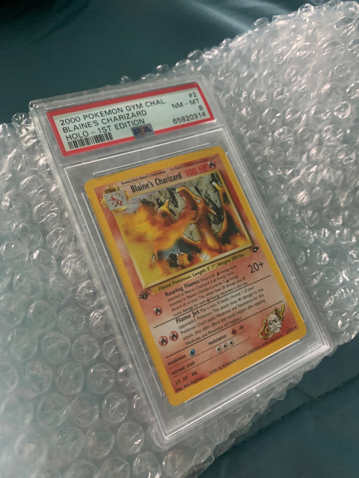 Blaine's Charizard [1st Edition] | Graded 8 | Pokemon Gym Challenge