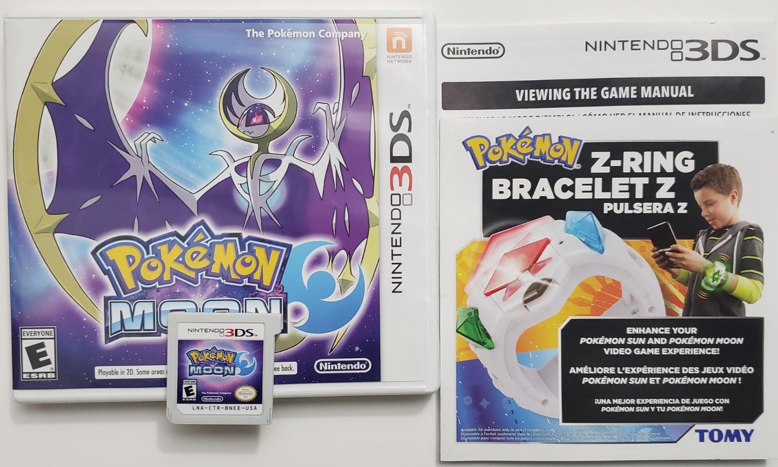 Pokemon Moon Item, Box, and Manual Nintendo 3DS
