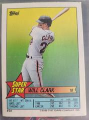Will Clark #34 Baseball Cards 1989 Topps Stickercards Blank Back Prices