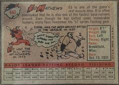 Back | Ed Mathews Baseball Cards 1958 Topps