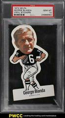 George Blanda Football Cards 1972 NFLPA Vinyl Stickers Prices
