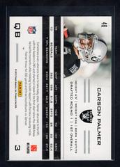 Back | Carson Palmer Football Cards 2011 Panini Totally Certified