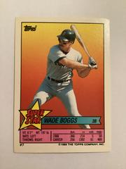 Wade Boggs Baseball Cards 1989 Topps Stickercards Blank Back Prices