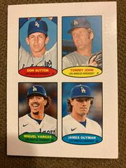 Don Sutton, Tommy John, Miguel Vargas, James Outman Baseball Cards 2023 Topps Heritage 1974 Stamps High Number Prices