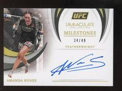 Amanda Nunes #MI-ANS Ufc Cards 2021 Panini Immaculate UFC Milestones Autographs Prices