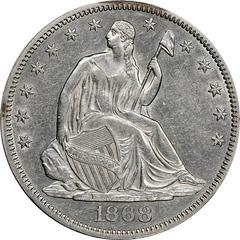 1868 [PROOF] Coins Seated Liberty Half Dollar Prices
