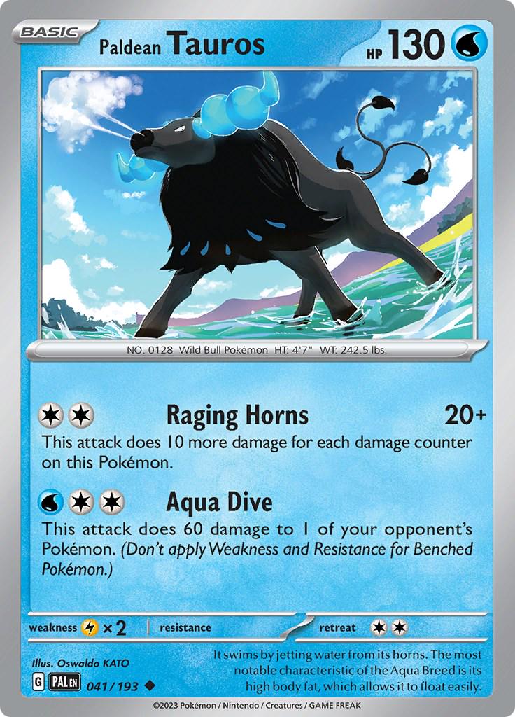 Paldean Tauros #41 Pokemon Paldea Evolved