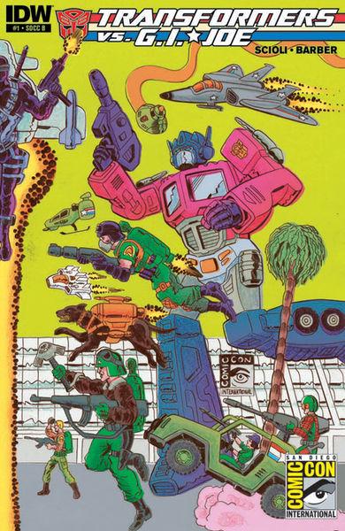 Transformers vs. G.I. Joe [SDCC B] #1 (2014) Comic Books Transformers vs. G.I. Joe