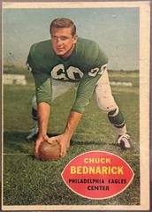 Chuck Bednarik [Error Misspelled Bednarick on Both Sides of Card] #87 Football Cards 1960 Topps Prices