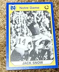Jack Snow #169 Football Cards 1990 Notre Dame Collegiate Collection Prices