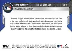 Back | Jose Ramirez, Nolan Arenado Baseball Cards 2022 Topps Now Off Season
