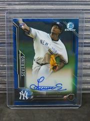 Luis Severino [Blue Refractor] Baseball Cards 2016 Bowman Chrome Rookie Autographs Prices