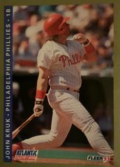 John Kruk [1993 Fleer Atlantic] #12 Baseball Cards 1993 Fleer Atlantic Prices