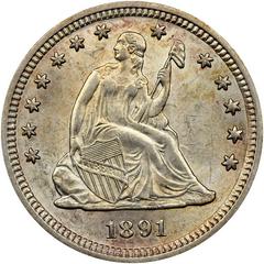 1891 O [PROOF] Coins Seated Liberty Quarter Prices
