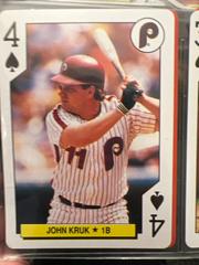 John Kruk [4 of Spades] Baseball Cards 1991 U.S. Playing Card All Stars Prices