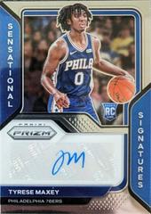 Tyrese Maxey Basketball Cards 2020 Panini Prizm Rookie Signatures Prices