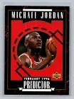 Michael Jordan Basketball Cards 1995 Upper Deck Predictor Player of the Week Prices