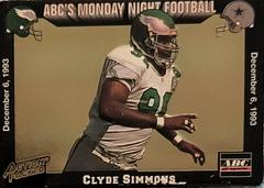 Clyde Simmons #58 Football Cards 1993 Action Packed Monday Night Football Prices
