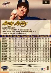 Rear | Andy Ashby Baseball Cards 1998 Ultra