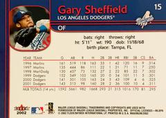 Rear | Gary Sheffield Baseball Cards 2002 Fleer Maximum