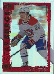 Cole Caufield [Red Die Cut] #SS-21 Hockey Cards 2023 Upper Deck Star Surge Prices