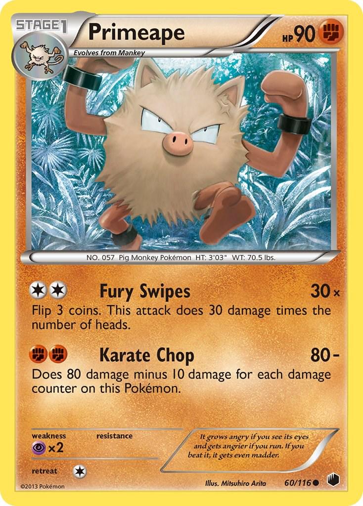 Primeape #60 Pokemon Plasma Freeze