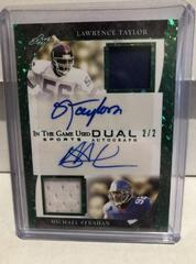 Lawrence Taylor/ Michael Strahan [Emerald Dual Auto] #GUDA-13 Football Cards 2022 Leaf In the Game Used Distinguished Series Prices