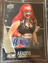 Abadon [Gold Banner Autograph] Wrestling Cards 2021 Upper Deck AEW Prices
