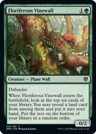 Floriferous Vinewall #163 Magic Dominaria United