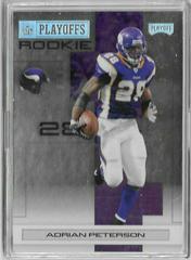 Adrian Peterson [Silver Metalized] Football Cards 2007 Playoffs NFL Prices