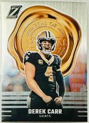 Derek Carr Football Cards 2023 Panini Zenith Zeal of Approval Prices