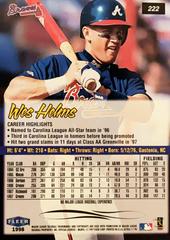 Rear | Wes Helms Baseball Cards 1998 Ultra
