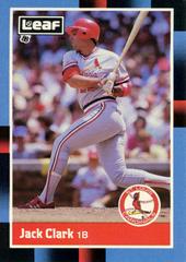 Jack Clark #181 Baseball Cards 1988 Leaf Prices