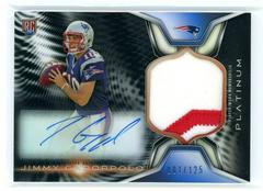 Jimmy Garoppolo [Black Refractor] Football Cards 2014 Topps Platinum Autograph Rookie Patch Prices