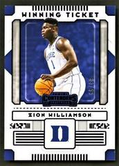 Zion Williamson [Purple] #1 Basketball Cards 2020 Panini Contenders Draft Picks Winning Tickets Prices