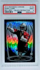 Derek Carr [Red Jersey Black Refractor] #135 Football Cards 2014 Bowman Chrome Prices