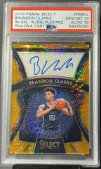 Brandon Clarke [Neon Orange Pulsar Prizm] #RS-BCL Basketball Cards 2019 Panini Select Rookie Signatures Prices