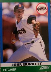 John Burkett #7 Baseball Cards 1991 Score Rising Stars Prices