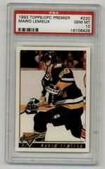 Mario Lemieux #220 Hockey Cards 1993 Topps Premier Prices