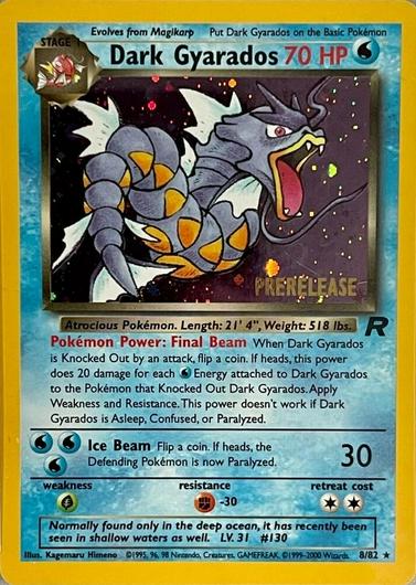 Dark Gyarados Prerelease Holo Graded Pokemon Team Rocket