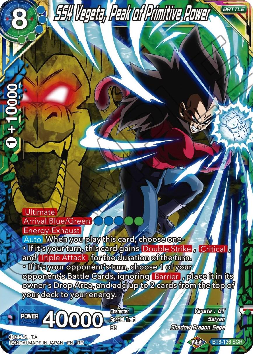 SS4 Vegeta, Peak of Primitive Power [Foil] BT8-136 Dragon Ball Super Mythic Booster