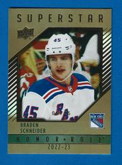 Braden Schneider [Gold] Hockey Cards 2022 Upper Deck Honor Roll Prices