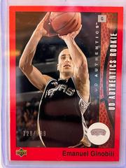 Emanuel Ginobili #96 Basketball Cards 2002 Upper Deck Authentics Prices