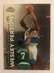 Wesley Person #137 Basketball Cards 1999 Fleer Force Prices