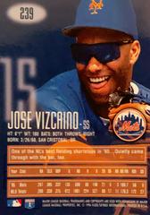 Rear | Jose Vizcaino Baseball Cards 1996 EMotion XL