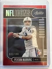 Peyton Manning [Spectrum Red] #7 Football Cards 2019 Panini Absolute NFL Icons Prices