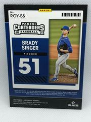 Back Of Card | Brady Singer Baseball Cards 2021 Panini Contenders Rookie Contenders