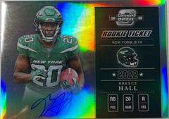 Breece Hall [2002 Throwback Autograph] #02TR-BH Football Cards 2022 Panini Contenders Optic Throwback Rookie Autographs Prices