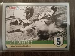 Joe Dimaggio #B14 Baseball Cards 1992 Score Factory Set Inserts Prices