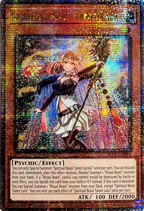 Spiritual Beast Tamer Lara [Quarter Century Secret Rare] BLTR-EN017 YuGiOh Battles of Legend: Terminal Revenge